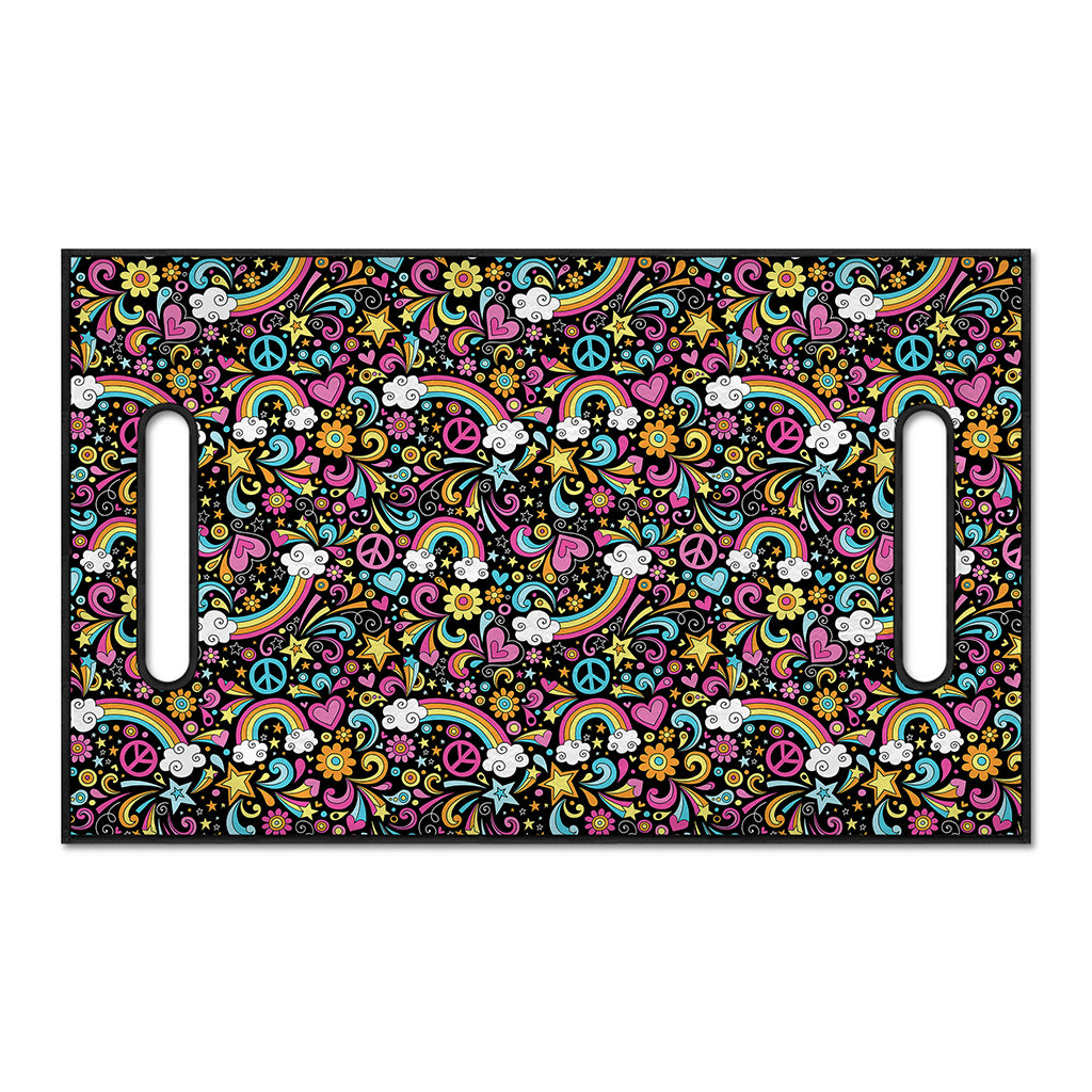 Groovy Hippie Peace Pattern Print Golf Cart Seat Cover