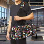 Groovy Hippie Peace Pattern Print Gym Bag