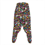 Groovy Hippie Peace Pattern Print Hammer Pants