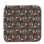Groovy Hippie Peace Pattern Print Hand Towel
