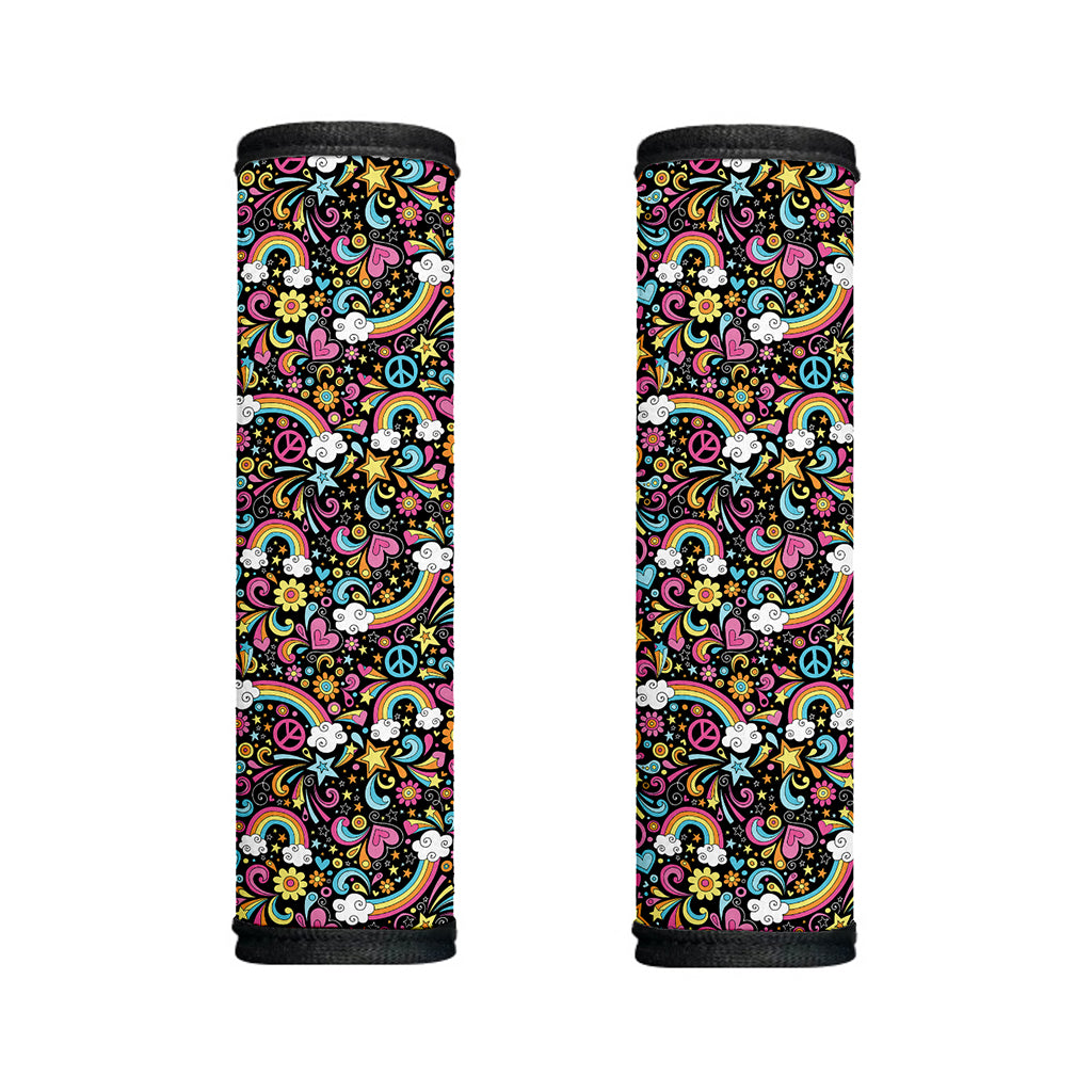 Groovy Hippie Peace Pattern Print Handle Covers