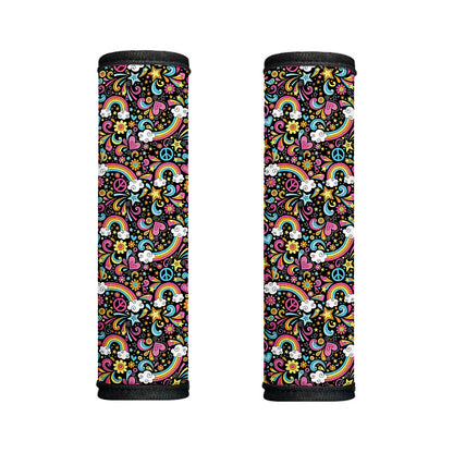 Groovy Hippie Peace Pattern Print Handle Covers