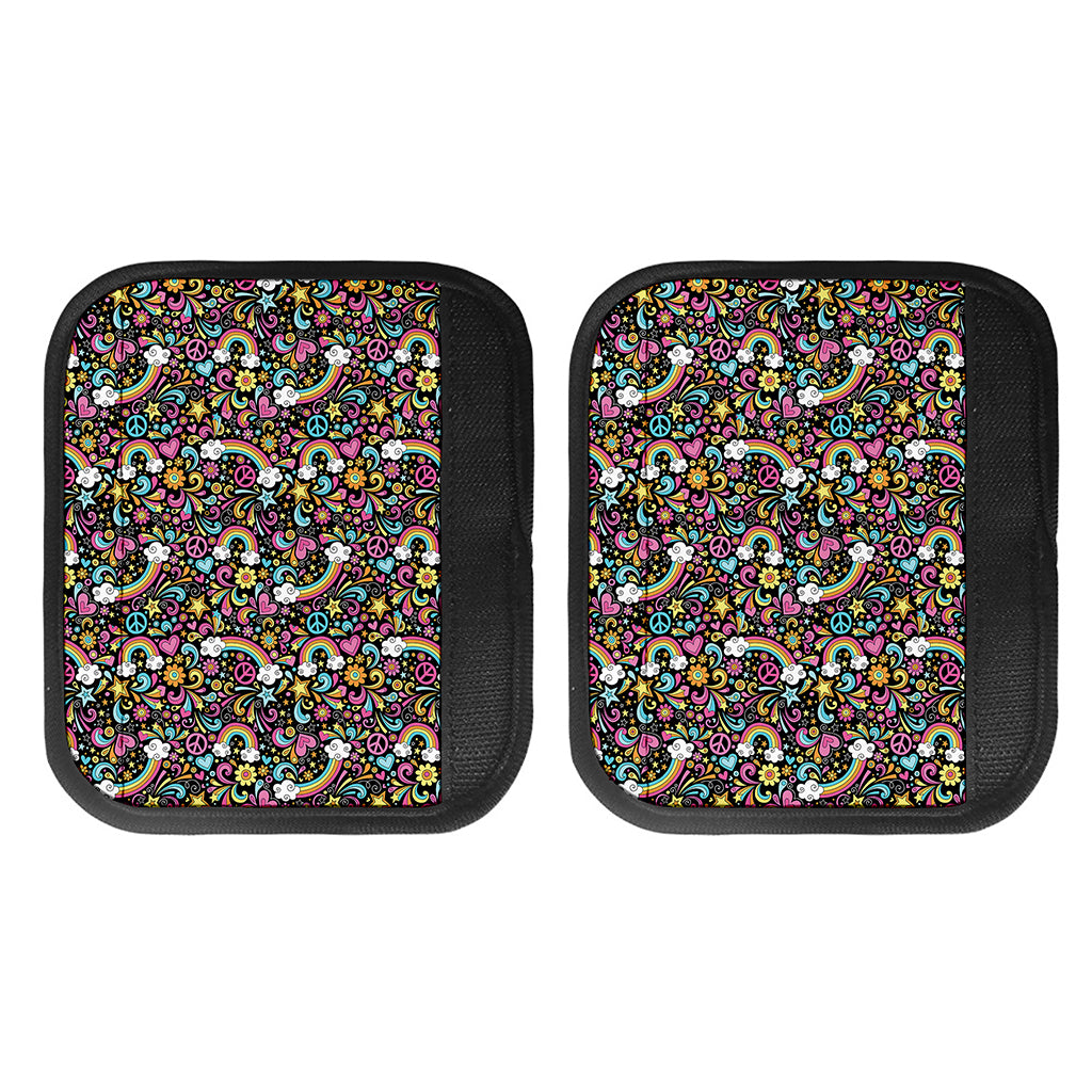 Groovy Hippie Peace Pattern Print Handle Covers