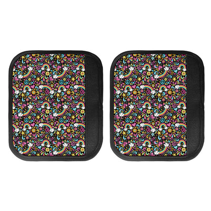 Groovy Hippie Peace Pattern Print Handle Covers