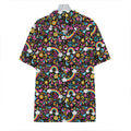 Groovy Hippie Peace Pattern Print Hawaiian Shirt