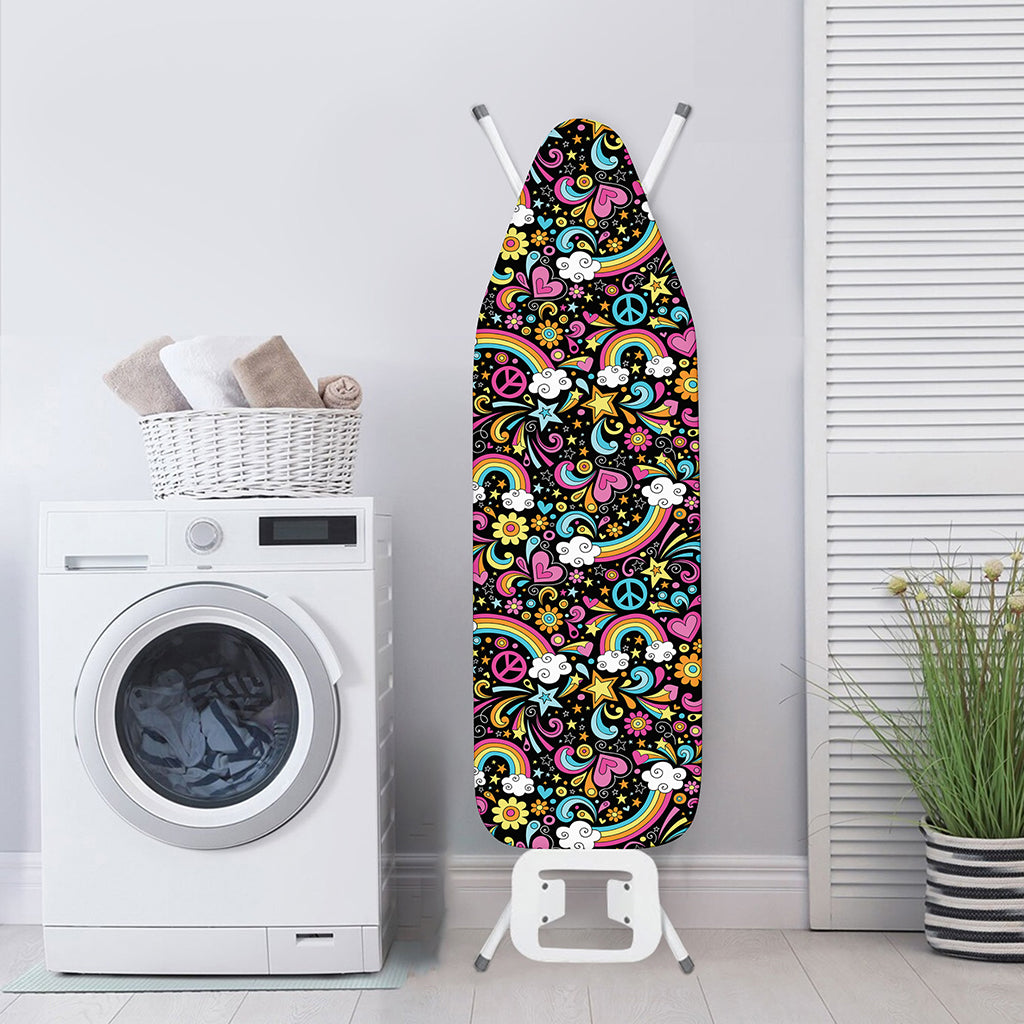Groovy Hippie Peace Pattern Print Ironing Board Cover
