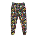 Groovy Hippie Peace Pattern Print Jogger Pants
