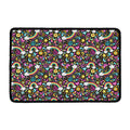 Groovy Hippie Peace Pattern Print Kitchen Mat