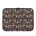 Groovy Hippie Peace Pattern Print Laptop Sleeve