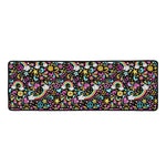 Groovy Hippie Peace Pattern Print Long Kitchen Mat