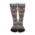 Groovy Hippie Peace Pattern Print Long Socks