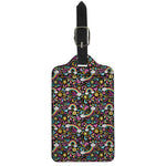Groovy Hippie Peace Pattern Print Luggage Tag