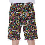 Groovy Hippie Peace Pattern Print Men's Beach Shorts