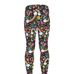 Groovy Hippie Peace Pattern Print Men's leggings