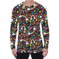 Groovy Hippie Peace Pattern Print Men's Long Sleeve T-Shirt