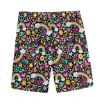 Groovy Hippie Peace Pattern Print Men's Sports Shorts
