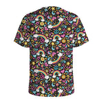 Groovy Hippie Peace Pattern Print Men's Sports T-Shirt