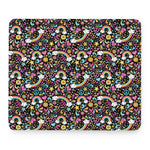 Groovy Hippie Peace Pattern Print Mouse Pad