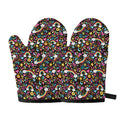 Groovy Hippie Peace Pattern Print Oven Mitts