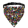 Groovy Hippie Peace Pattern Print Over The Collar Dog Bandana