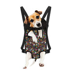 Groovy Hippie Peace Pattern Print Pet Carrier Backpack