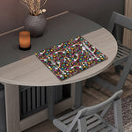 Groovy Hippie Peace Pattern Print Placemat