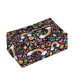 Groovy Hippie Peace Pattern Print Rectangle Tissue Box Cover