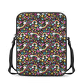 Groovy Hippie Peace Pattern Print Rectangular Crossbody Bag