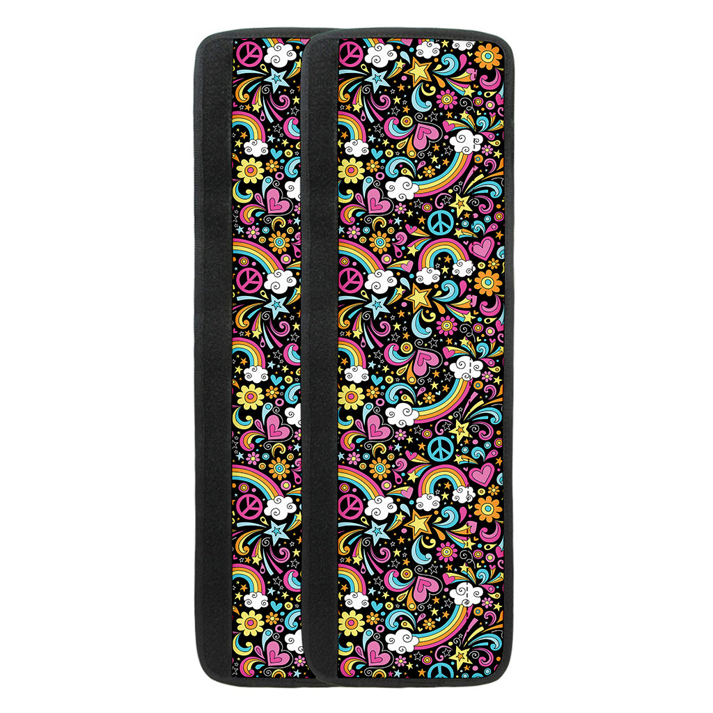 Groovy Hippie Peace Pattern Print Refrigerator Handle Covers