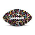 Groovy Hippie Peace Pattern Print Rugby Ball