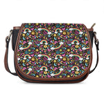 Groovy Hippie Peace Pattern Print Saddle Bag