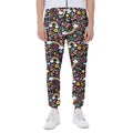 Groovy Hippie Peace Pattern Print Joggers