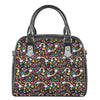 Groovy Hippie Peace Pattern Print Shoulder Handbag