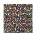 Groovy Hippie Peace Pattern Print Silk Bandana