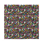 Groovy Hippie Peace Pattern Print Silk Bandana