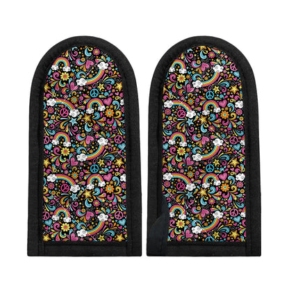 Groovy Hippie Peace Pattern Print Skillet Handle Cover