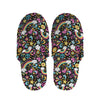 Groovy Hippie Peace Pattern Print Slippers