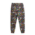 Groovy Hippie Peace Pattern Print Sweatpants
