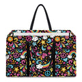 Groovy Hippie Peace Pattern Print Utility Tote Bag