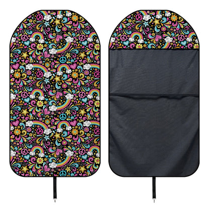 Groovy Hippie Peace Pattern Print Waterproof Car Seat Cover
