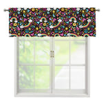 Groovy Hippie Peace Pattern Print Window Valance