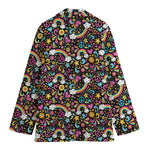 Groovy Hippie Peace Pattern Print Women's Blazer