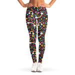 Groovy Hippie Peace Pattern Print Women's Leggings