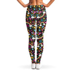 Groovy Hippie Peace Pattern Print Women's Leggings