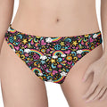 Groovy Hippie Peace Pattern Print Women's Thong