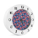 Grunge American Flag Pattern Print Alarm Clock