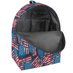 Grunge American Flag Pattern Print Backpack