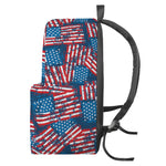 Grunge American Flag Pattern Print Backpack