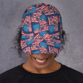 Grunge American Flag Pattern Print Baseball Cap
