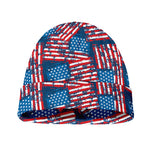 Grunge American Flag Pattern Print Beanie